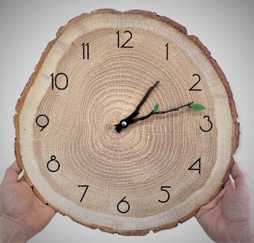 Madera Handmade Antiguo Nuevo Diseño Natural Maciza Reloj de Pared Decor Regalo - Bild 8 von 8