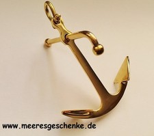 Maritime Deko Stockanker Messing ca. 13 x 9,5 x 9,5 cm