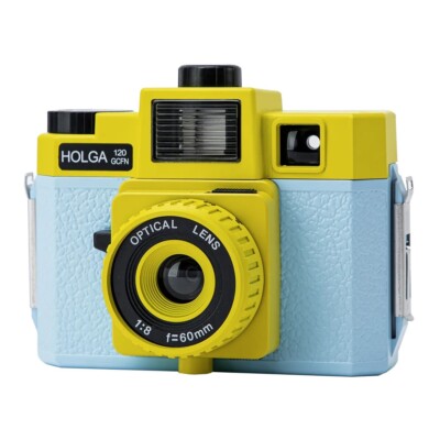 HOLGA 120GCFN blau gelb Lomo Mittelformat-Filmkamera 120 GCFN UK Lagerbestand