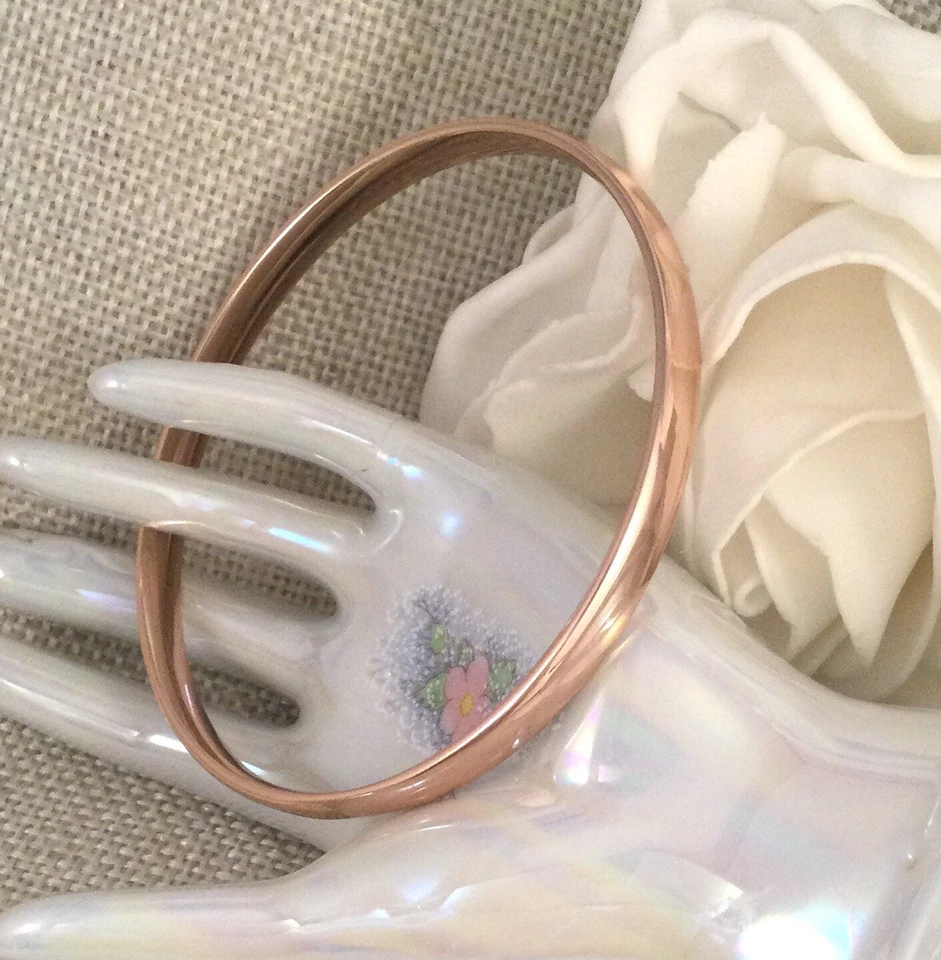 Brazalete de oro rosa antiguo Art Deco joyería de vestido vintage Foto 3 de 4