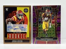 Jordan Addison 2023 Panini Legacy Rookie Auto SP /100 + Purple Laser Prizm 2