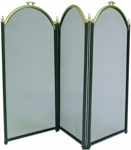 Schermi parascintille in ottone per caminetti