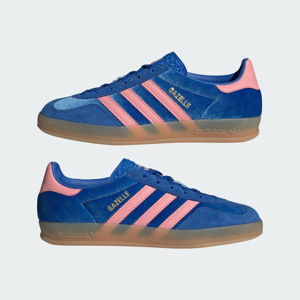シューズ・サンダルその他 adidas Originals Sneaker Gazelle Indoor Blue/Semi Pink Spark adidas WMNS Originals Gazelle Indoor Blue Semi Pink Spark