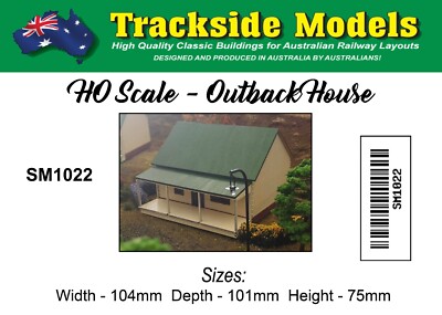Trackside Models  - HO Scale - Laser Cut ''The Outback House'' - SM1022