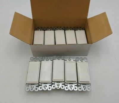 10PC Orbit DS315-W Decorative Rocker Switch 120/277V 15A 3 Way Impact Resistant