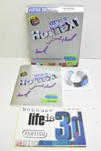 3 Vintage Vertigo 3D Software PopArt HotTex Words Adobe Photoshop Mac/Win EUC - Picture 3 of 12