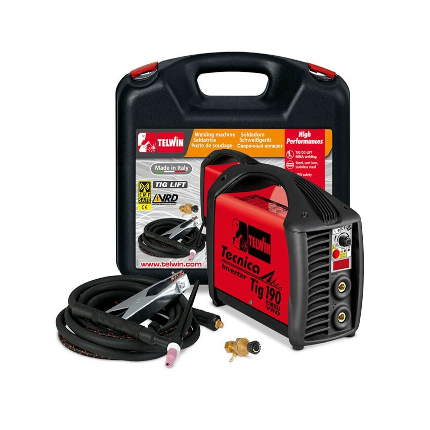 SALDATRICE TIG MMA TECNICA TIG 190 DC VRD LIFT INVERTER + ACCESS. TELWIN 816220