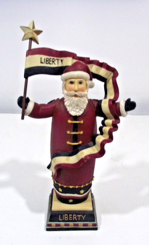 Americana Christmas Santa Claus Liberty Figurine - 6.5 inches tall