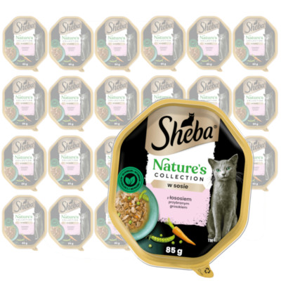 Sheba Naturkollektion Mit Lachs Und Erbsen In Soße 22x85g Feuchtfutter Für Katze