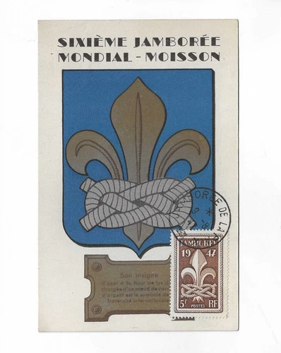 France 1947 FDC Scout issue on better maxim card
