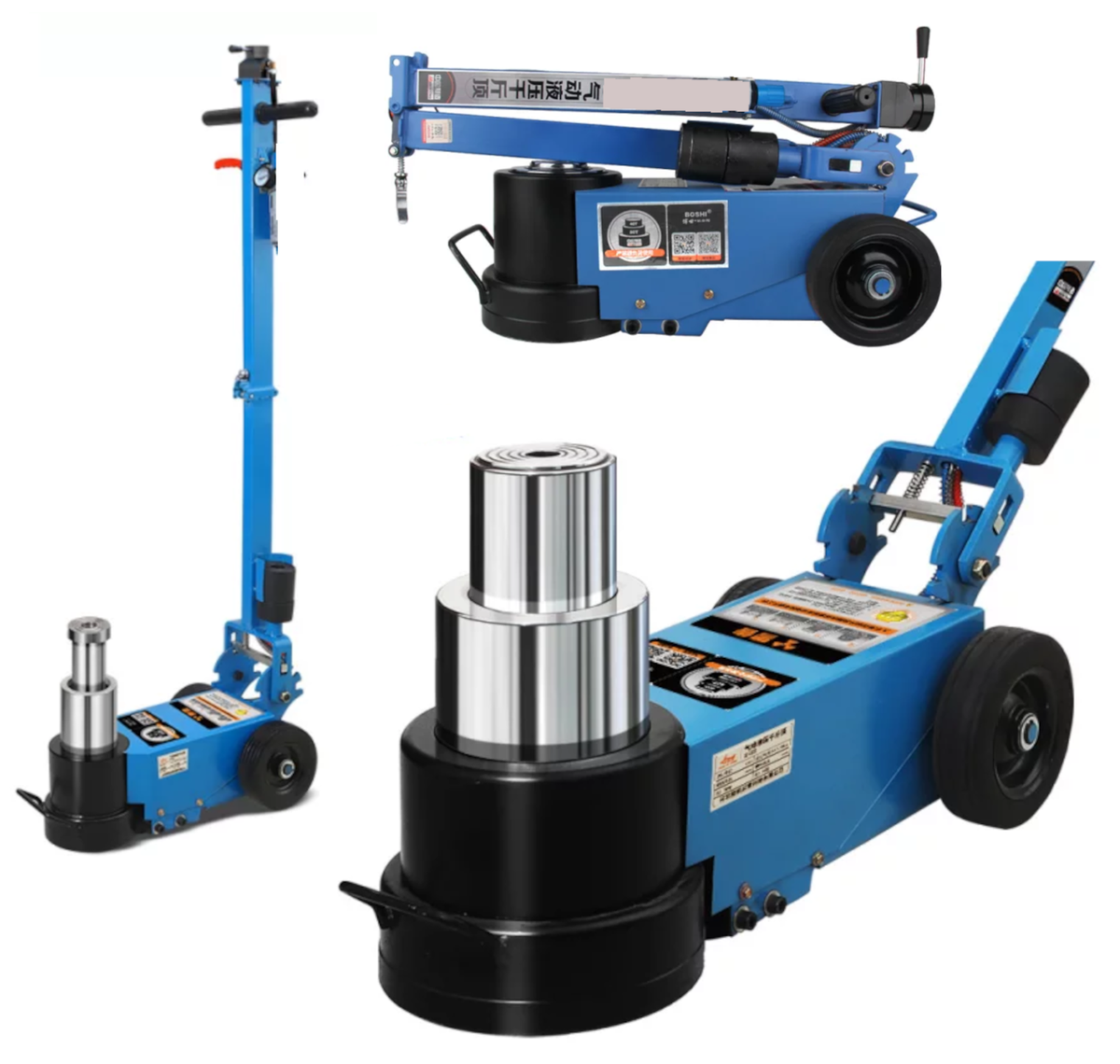 Lufthydraulischer Wagenheber 50T/25T - Druckluft Betrieben Für LKW & Schwere Nutzfahrzeuge