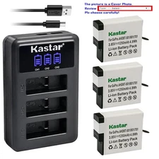 Kastar Battery LCD Triple Charger for GoPro AHDBT-701 Hero 7 GoPro HERO7 Silver