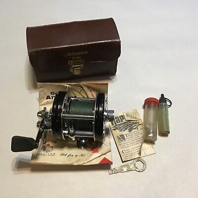 ABU AMBASSADEUR “Big A” 5000C Bait Casting Reel W/Leather ABU AMBASSADEUR “Big A” 5000C Bait Casting Reel W/Leather