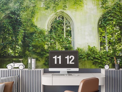 3D Window Plant Self-adhesive Removeable Wallpaper Wall Mural