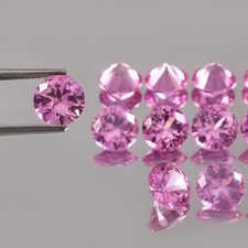AAA Natural Ceylon Pink Sapphire Loose Round Gemstone Cut Lot 7x7 MM - 1 Pcs