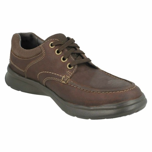 Zapatos informales con cordones Clarks 'Cotrell Edge' de cuero graso para hombre - ajuste G & H - Imagen 15 de 21