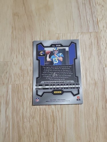 2023 Prizm STETSON BENNETT Neon Green Pulsar Prizm #358 Rookie RC LA Rams SP - Picture 6 of 10