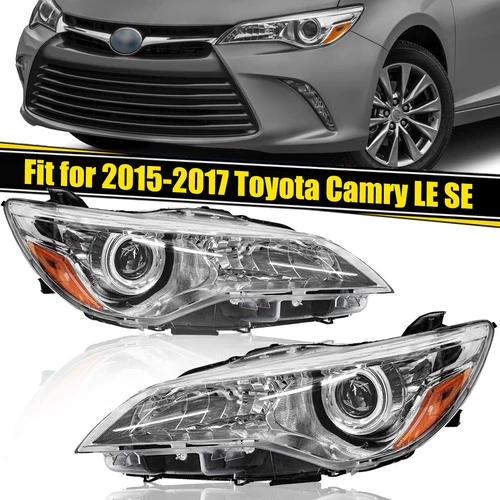 Headlights For 2015 2016 2017 Toyota Camry LE SE XLE XSE Projector Headlamp Pair - Picture 1 of 24