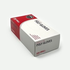 Poly Gloves - Small - Single Use - 10,000 Gloves/Case - Food Grade Safe