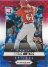 2014 Panini Prizm Chris Owings #178 Red White Blue Prizm SP RC 