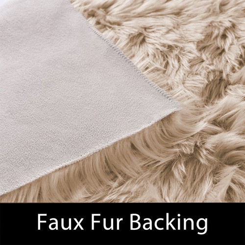 Latepis Faux Fur Sheepskin Area Rugs Soft Shaggy Carpet for Living Room Bedroom - Picture 192 of 219