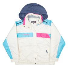 Nevica Insulated Womens Ski Jacket Cream Hooded S