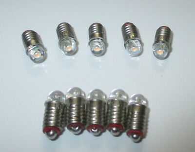 LED E5.5   3,5-4,5Volt  für Krippen-, Puppenhauslampen 10 Stück  -NEU-