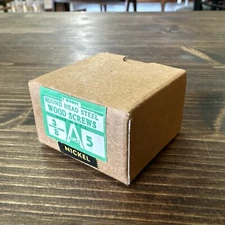 1 Box Nickel Wood Screw #5 x 3/8” Slotted Flat Round Head Chrome Vintage NOS