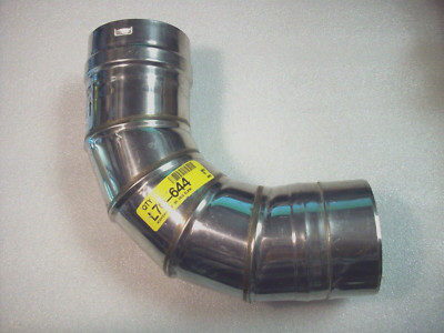 4 Inch 90 Degree Stainless Steel Single Wall Elbow 4CGVSW90L