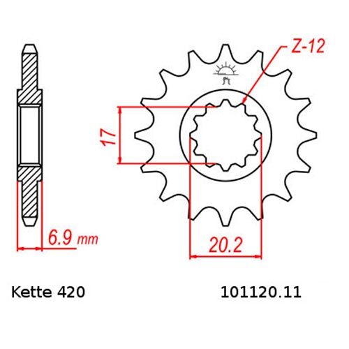 Juego De Cadena Aprilia Touno 50 03-05 Cadena RK 420 MXZ 124 Abierto 11/47 - Bild 2 von 4