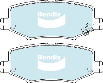Juego de pastillas de disco de freno delanteras Bendix DB2003 4x4 para Dodge Nitro Jeep Cherokee Foto 2 de 2