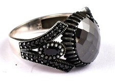 Sterling Silver 925 Handmade Black Onyx Gemstone Casual Wear Ring RS-1603