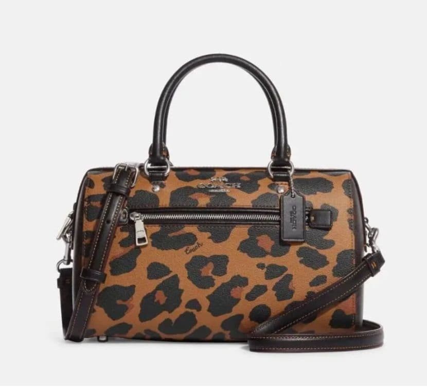 Excellent condition COACH Leopard pattern 2 way s… - image 7