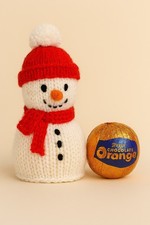 Snowman Carrot Scarf Christmas Chocolate orange cover Knitting pattern only