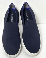 Rothy's Women's Sneakers 10.5 Navy Knit Slip On Canvas Casual Shoes RM-006