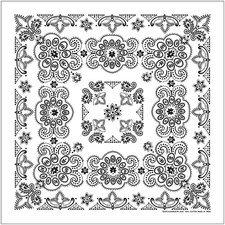 Carolina Manuf Texas Paisley Bandana 27x27" - 100 Cotton Classic Cowboy Style