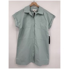 Pomander Place Shirt Dress XL Blue Green Tuckernuck Short Sleeve Preppy NEW