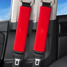 2 Pieces suitable For LEXUS Car Seat Belt Shoulder Pad Accessories, Black/Red
