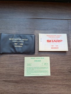 Manchester United 1987 88 Member Book Wallet Chelsea Stub Spare Vouchers Rare