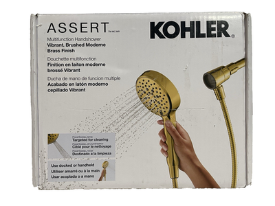 #ad Kohler Assert Multifunction Handshower Vibrant Brushed Brass 6 Spray NEW $49.95