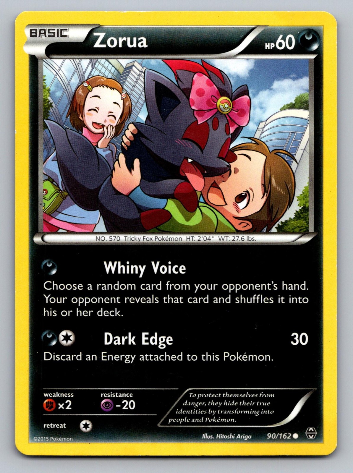 Zorua 90/162 Common BREAKthrough Pokemon Lightly Played