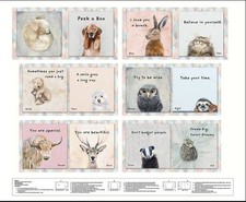 36" X 44" Panel Sweet Child of Mine Soft Cover Baby Book Cotton Fabric D681.31