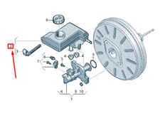 Maître-cylindre de frein Volkswagen TIGUAN