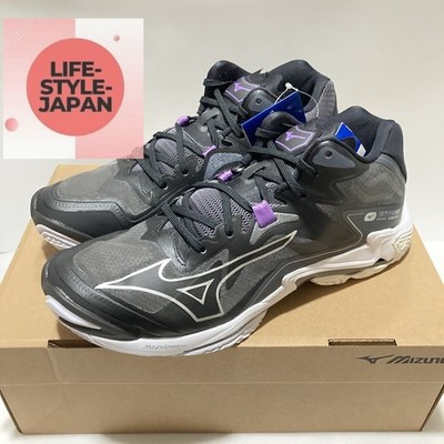 MIZUNO Wave Lightning Z8 MID V1GA240552 Black/Silver Unisex Volleyball 2E Shoes