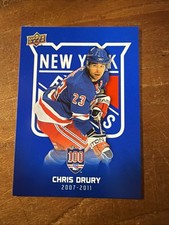 2025-26 UPPER DECK NY RANGERS CENTENNIAL BLUE PARALLEL SP CHRIS DRURY #71