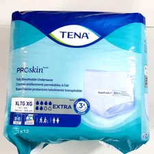 Tena ProSkin Unisex Briefs Adult Diapers 3 x Protection Absorbency XL 12 Ct NEW