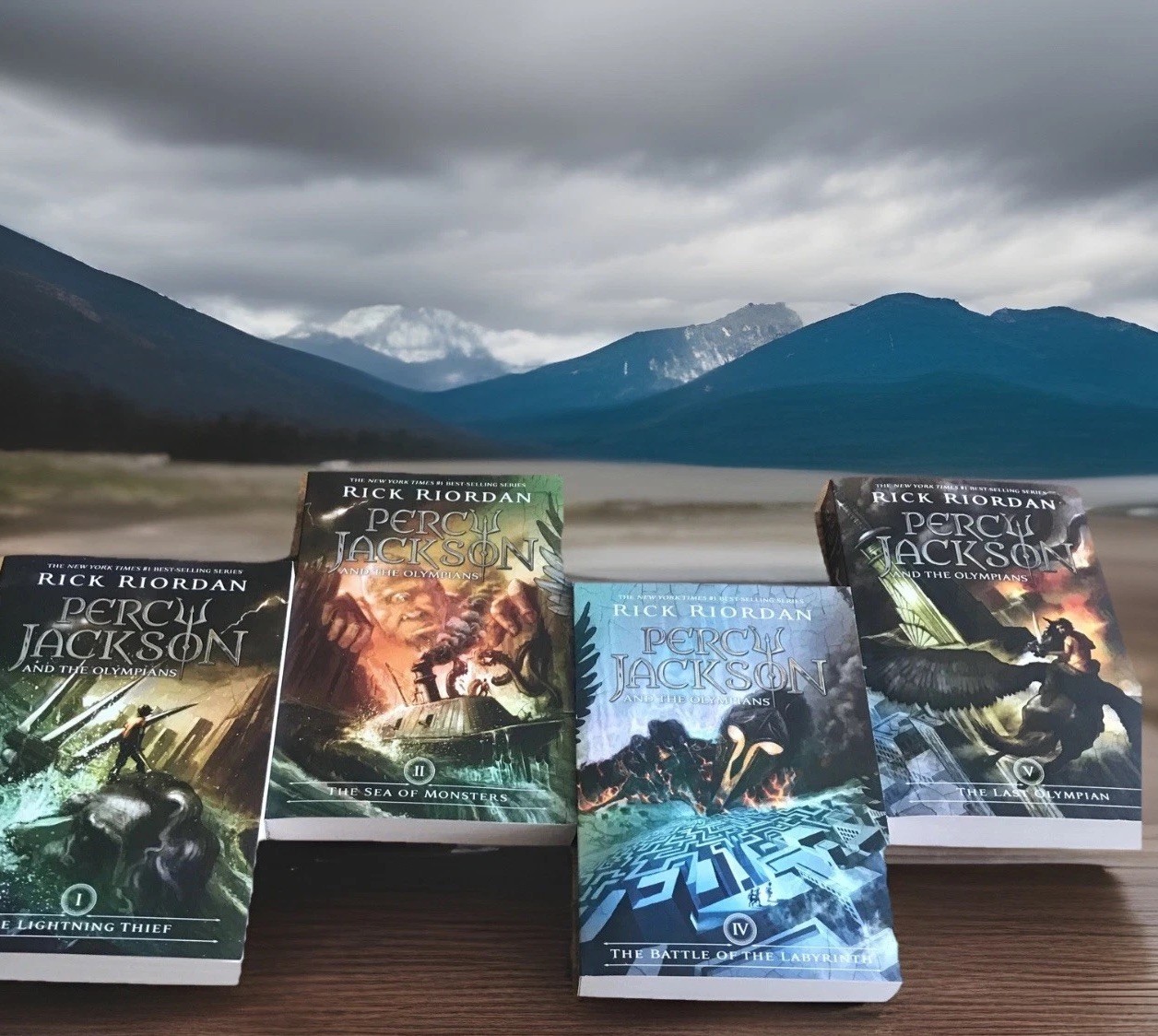 PERCY JACKSON Lot Of 4 Rick Riordan Books 1,2,4,5 In Series Adventure Literature
