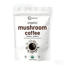 Micro Ingredients Organic 10-in-1 Mushroom Coffee Powder  Instant Coffee Mix