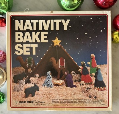 Vintage 1985 Fox Run Craftsmen Nativity Bake Set #4536