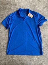 Nike Victory Solid Polo DriFit Royal Blue Mens Large